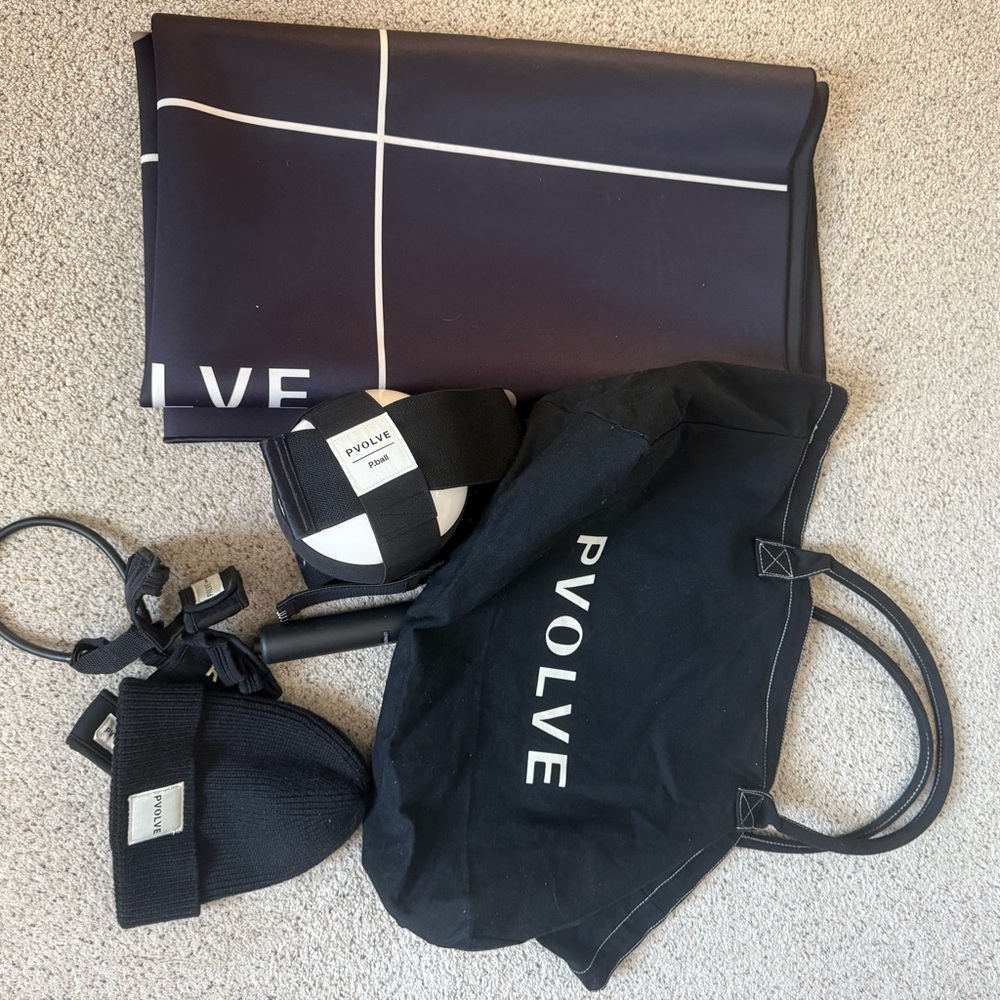 Pvolve Black and White Home Fitness Set